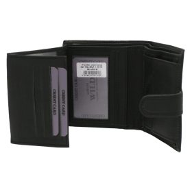    Pánska kožená peňaženka Wild CZ-13L-HLF čierna 10 x 12 x 3 cm