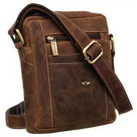    Pánska kožená kabelka Peterson PTN 2505840-NSH hnedá 16 x 21 x 6 cm