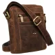  Pánska kožená kabelka Peterson PTN 2505840-NSH hnedá 16 x 21 x 6 cm