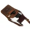  Pánska kožená kabelka Peterson PTN 2505840-NSH hnedá 16 x 21 x 6 cm
