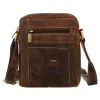  Pánska kožená kabelka Peterson PTN 2505840-NSH hnedá 16 x 21 x 6 cm