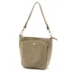  Dámska taupe kabelka cez rameno, crossbody kabelka z semišovej kože Luka 26-018 21 x 20 x 11 cm