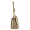  Dámska taupe kabelka cez rameno, crossbody kabelka z semišovej kože Luka 26-018 21 x 20 x 11 cm