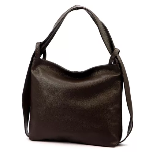  Luka 26-019 DOLLARO hnedá dámska kožená kabelka cez rameno, batoh 40 x 35 x 10 cm
