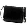  Dámska kožená crossbody kabelka Luka 26-016 čierna 21 x 16 x 8 cm