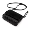  Dámska kožená crossbody kabelka Luka 26-016 čierna 21 x 16 x 8 cm