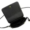  Dámska kožená crossbody kabelka Luka 26-016 čierna 21 x 16 x 8 cm