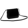  Dámska kožená crossbody kabelka Luka 26-016 čierna 21 x 16 x 8 cm