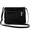 Dámska kožená crossbody kabelka Luka 26-016 čierna 21 x 16 x 8 cm