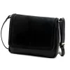  Dámska kožená crossbody kabelka Luka 26-016 čierna 21 x 16 x 8 cm