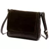  Dámska kožená crossbody kabelka Luka 26-016 tmavohnedá 21 x 16 x 8 cm