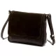  Dámska kožená crossbody kabelka Luka 26-016 tmavohnedá 21 x 16 x 8 cm