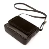  Dámska kožená crossbody kabelka Luka 26-016 tmavohnedá 21 x 16 x 8 cm