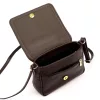  Dámska kožená crossbody kabelka Luka 26-016 tmavohnedá 21 x 16 x 8 cm