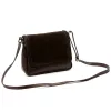  Dámska kožená crossbody kabelka Luka 26-016 tmavohnedá 21 x 16 x 8 cm