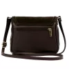  Dámska kožená crossbody kabelka Luka 26-016 tmavohnedá 21 x 16 x 8 cm