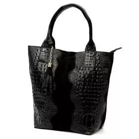    Dámska kabelka cez rameno Luka 26-026 z kože s krokodílím vzorom, shopper 40 x 36 x 19 cm