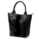  Dámska kabelka cez rameno Luka 26-026 z kože s krokodílím vzorom, shopper 40 x 36 x 19 cm