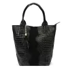  Dámska kabelka cez rameno Luka 26-026 z kože s krokodílím vzorom, shopper 40 x 36 x 19 cm