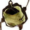  Dámska tmavohnedá kožená kabelka cez rameno s krokodílím vzorom Luka 26-026, shopper, 40 x 36 x 19 cm