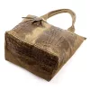  Dámska kabelka cez rameno Luka 26-026 svetlohnedá s krokodílím vzorom, kožená, shopper 40 x 36 x 19 cm