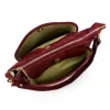  Dámska bordová kabelka cez rameno, crossbody kabelka z semišovej kože Luka 26-018, rozmery 21 x 20 x 11 cm