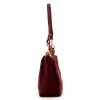  Dámska bordová kabelka cez rameno, crossbody kabelka z semišovej kože Luka 26-018, rozmery 21 x 20 x 11 cm