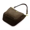  Luka 26-018 tmavohnedá dámska semišová kožená kabelka cez rameno, crossbody kabelka 21 x 20 x 11 cm