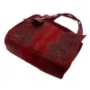  Dámska kabelka cez rameno z bordovej semišovej kože s krokodílím vzorom Luka 26-010 CROCO 34 x 34 x 13 cm