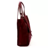  Dámska kabelka cez rameno z bordovej semišovej kože s krokodílím vzorom Luka 26-010 CROCO 34 x 34 x 13 cm