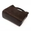  Dámska tmavohnedá semišová kožená kabelka Luka 26-009 26 x 21 x 11 cm