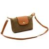  Dámska kožená kabelka cez rameno, crossbody kabelka Luka 26-007 v khaki a koňakovo hnedej farbe, 21 x 15 x 7 cm