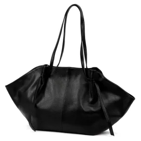    Luka 26-012 DOLLARO čierna dámska kožená kabelka cez rameno 60 x 30 x 15 cm