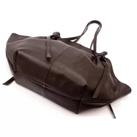    Luka 26-012 DOLLARO hnedá dámska kožená kabelka cez rameno 60 x 30 x 15 cm