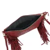 Dámska kabelka cez rameno Luka 26-015 CROCO bordová s krokodílím vzorom, bočná taška 30 x 21 x 6 cm