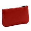  Dámska peňaženka z hovädzej kože Mato Grosso 0747-59 s RFID červenou farbou 14 x 8 x 1,5 cm