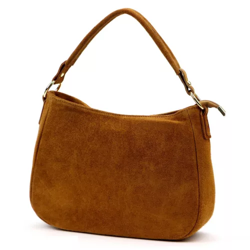  Luka 24-085 Dámska kožená kabelka v zlatej hnedej farbe 31 x 23 x 8 cm