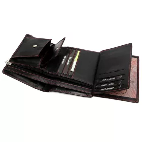    Pánska kožená peňaženka Money Kepper CC 5400 čierno-červená 9,5 x 13 x 2 cm