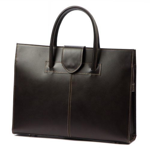  Dámska kožená aktovka Camilla 778 tmavohnedá 40 x 30 x 10 cm