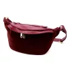  Dámska kožená kabelka na opasok Luka 26-020 bordovej farby, crossbody 38 x 17 x 15 cm