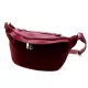  Dámska kožená kabelka na opasok Luka 26-020 bordovej farby, crossbody 38 x 17 x 15 cm