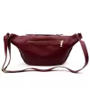  Dámska kožená kabelka na opasok Luka 26-020 bordovej farby, crossbody 38 x 17 x 15 cm