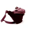  Dámska kožená kabelka na opasok Luka 26-020 bordovej farby, crossbody 38 x 17 x 15 cm