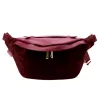  Dámska kožená kabelka na opasok Luka 26-020 bordovej farby, crossbody 38 x 17 x 15 cm