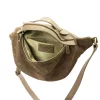  Dámska kožená kabelka na opasok Luka 26-020 v béžovej farbe, crossbody, 38 x 17 x 15 cm