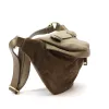  Dámska kožená kabelka na opasok Luka 26-020 v béžovej farbe, crossbody, 38 x 17 x 15 cm