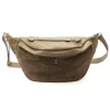  Dámska kožená kabelka na opasok Luka 26-020 v béžovej farbe, crossbody, 38 x 17 x 15 cm