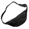  Dámska kožená kabelka na opasok Luka 26-020 čierna, crossbody 38 x 17 x 15 cm