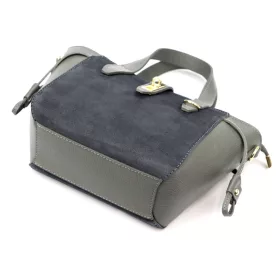    Dámska kožená kabelka Luka 24-092 sivá, crossbody 31 x 20 x 12 cm