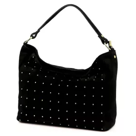    Dámska kožená kabelka cez rameno Luka 26-023 čierna, bočná taška 34 x 26 x 12 cm